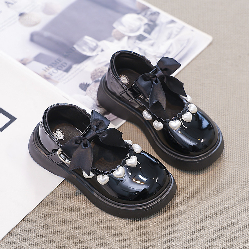 女孩洛丽塔百搭鞋2026新款珍珠蝴蝶结公主鞋女童小皮鞋小众不撞款,淘宝优惠券,粉丝福利购,淘宝优惠卷