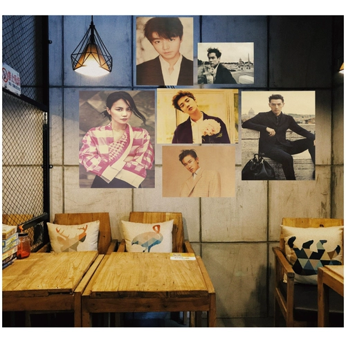 Классический ретро кожаный постер, обои, кофейная наклейка, ностальгия