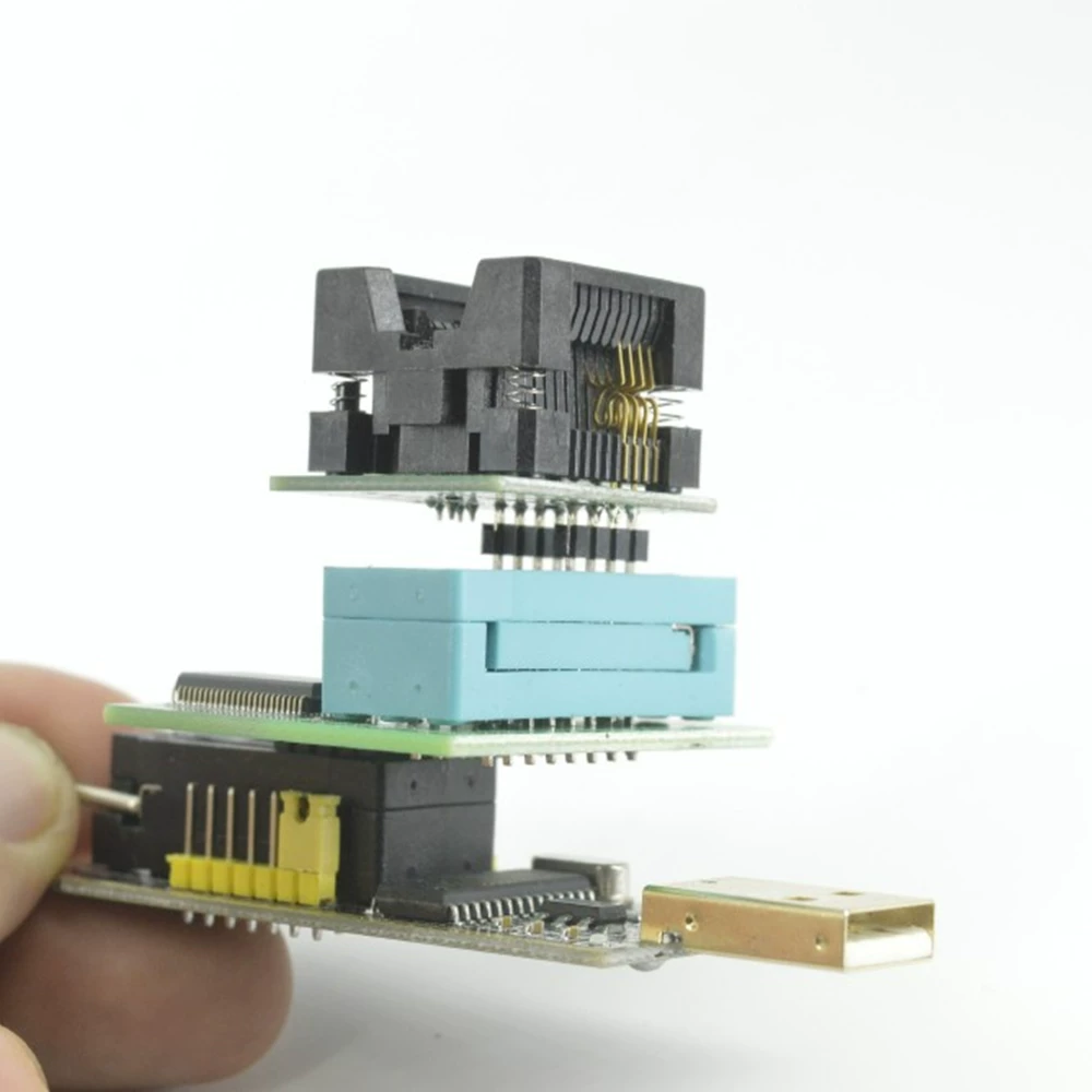 [土豪金 CH341A编程器 USB 主板路由液晶 BIOS FLASH 24 25 烧录器]