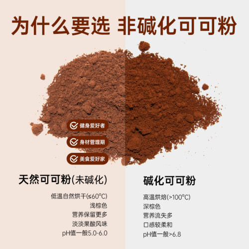兴科热科院天然纯可可粉低可可脂未碱化糕点烘焙热生巧克力粉冲饮 - 图1