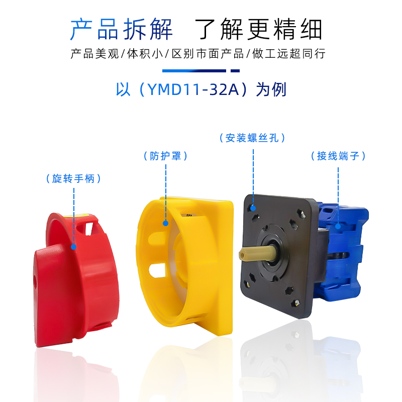 YMD11-25A负载断路开关万能转换负荷电源切断旋转GLD11-32LW30-63-图2