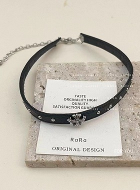 Clavicle chain ins personalized fashionable leather necklace