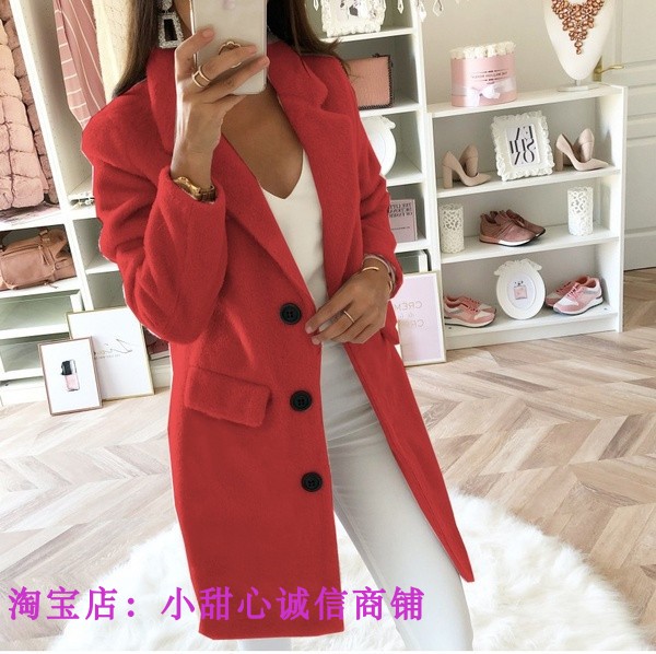 Women big size 5xl 4xl 3xl suit double breasted jacket coat - 图1