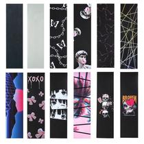 Skateboard Sticker Frosted Pattern Waterproof Long Board Skateboard Sticker Applid Anti Slip Sandpaper Bottom Decorative Sandpaper Special