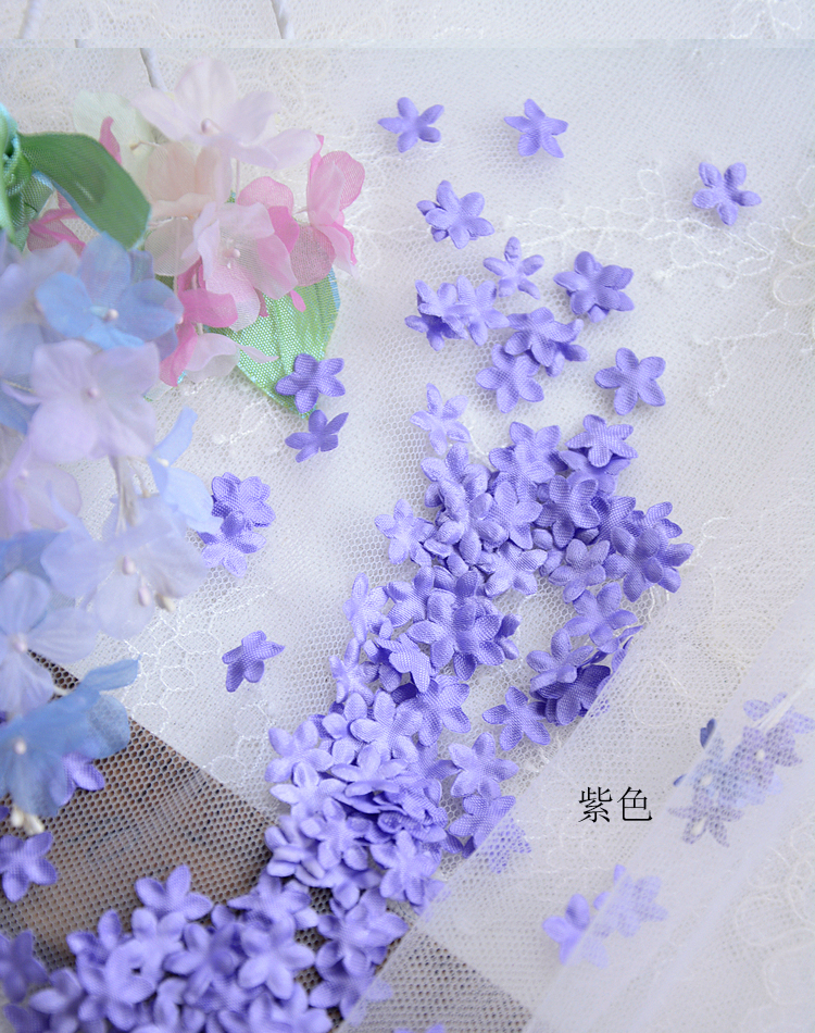 礼服装饰缎面小花花瓣手工DIY装饰花片辅料芭比娃娃婚纱迷你材料