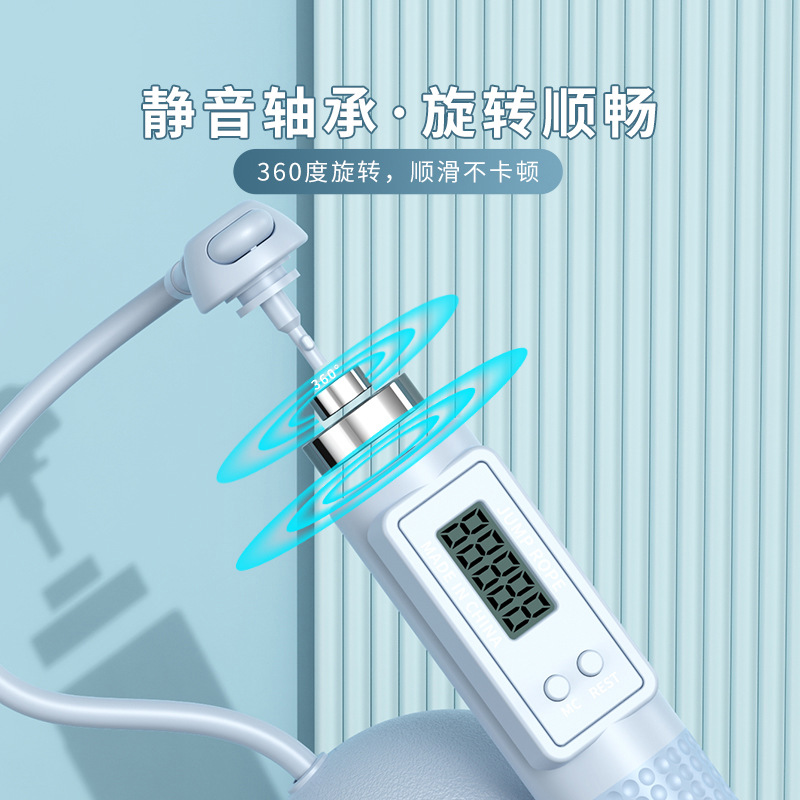 成人款两用跳绳智能计数钢丝绳体育用品家用无绳运动负重跳绳 - 图2