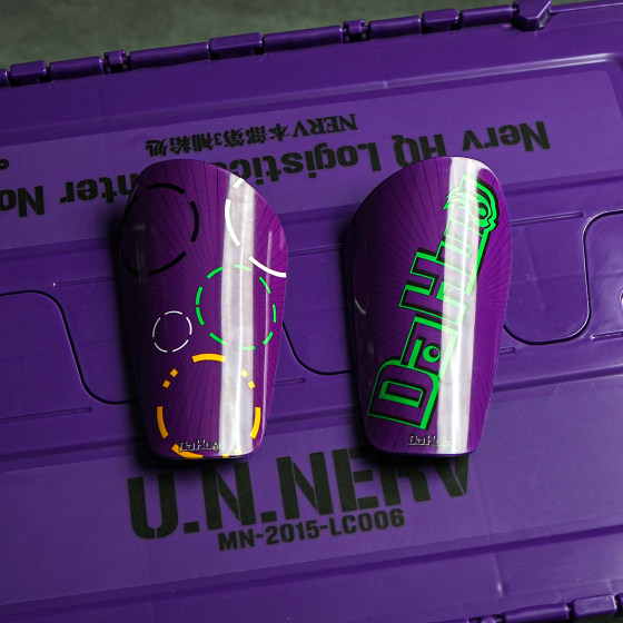 Fire football shin pads for children and adults, same style