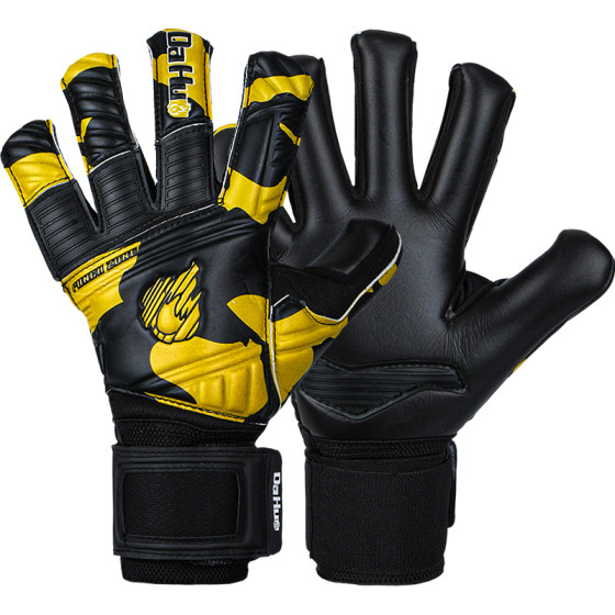 Black Gold Candy Goalkeeper Gloves with Finger Guards