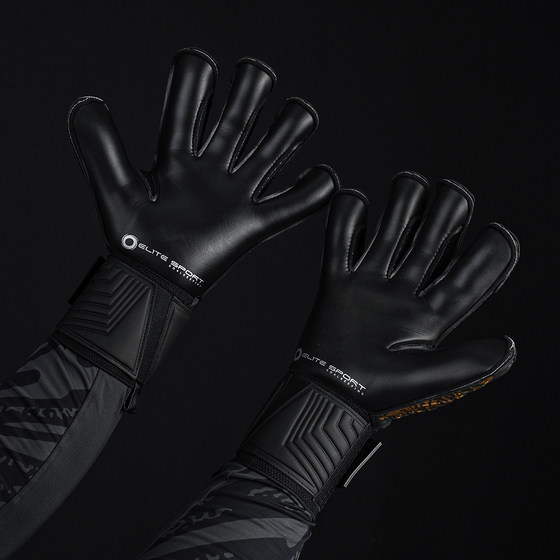 Fire Halo Goalkeeper Black Gold Finger Guard Goalkeeper Gloves