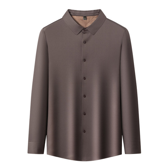 Camisa de manga larga sin costuras cálida de terciopelo para hombre Hengyuanxiang