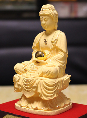 绒沙金娑婆三圣佛像创意家居装饰