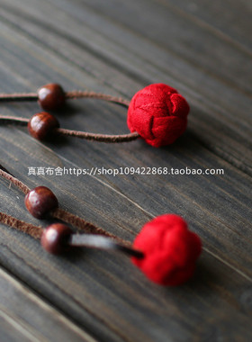 春季新款民族风女装饰品复古文艺点睛搭配纯手工盘扣项链毛衣链