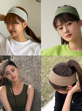 头巾吸汗跑步运动发带日常薄款女
