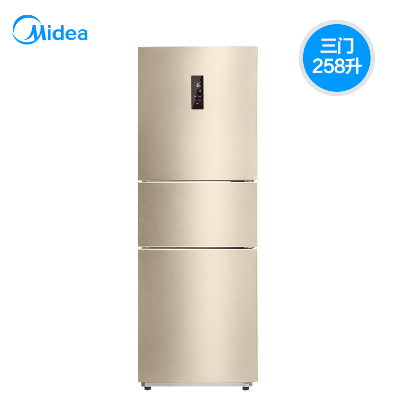 三门电冰箱变频智能风冷无霜家用冰箱 E 258WTPZM BCD 美 Midea 三门电冰箱变频智能风冷无霜家用冰箱 E 258WTPZM BCD 美 Midea