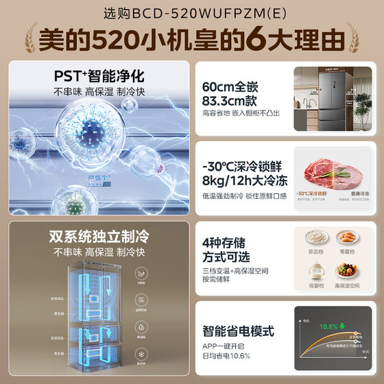 Midea Xiaojihuang 520 Dual System 2.0 Home Refrigerator