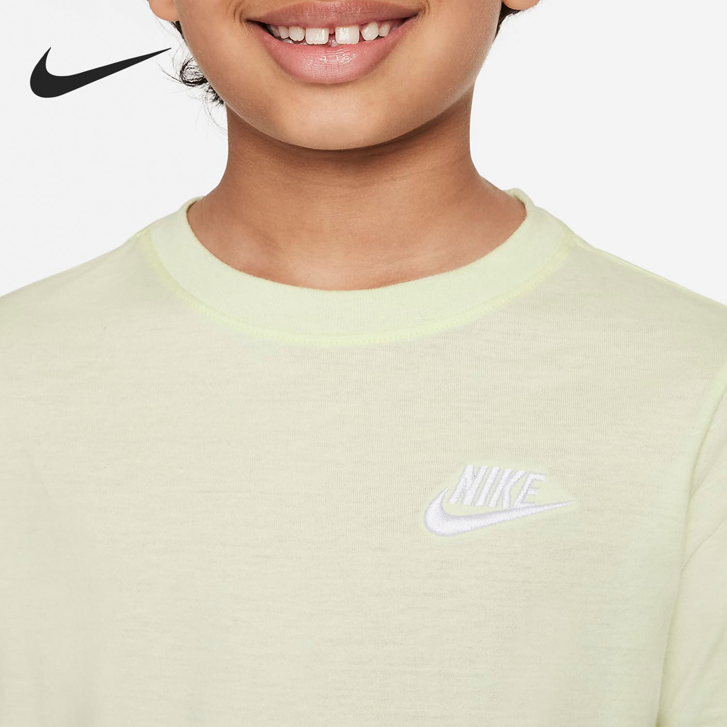 Nike/耐克SPORTSWEAR大童（男孩）长袖T恤纯棉针织小勾CZ1855-303-图1