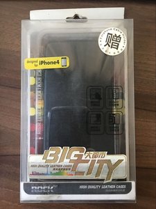 Rock洛克适用苹果4s手机皮套iphone4手机保护套大都市直插皮套