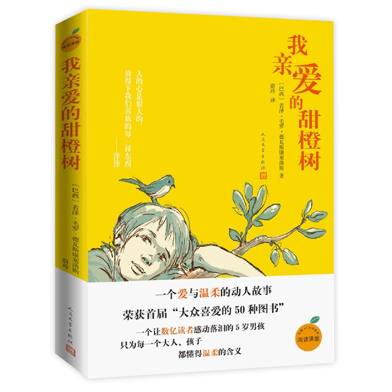 我亲爱的甜橙树 德瓦斯康塞洛斯著 8-12岁儿童成长小说儿童文学三四五六年级小学生课外阅读书籍于晓光曹文轩朱永新感人故事书正版 - 图0