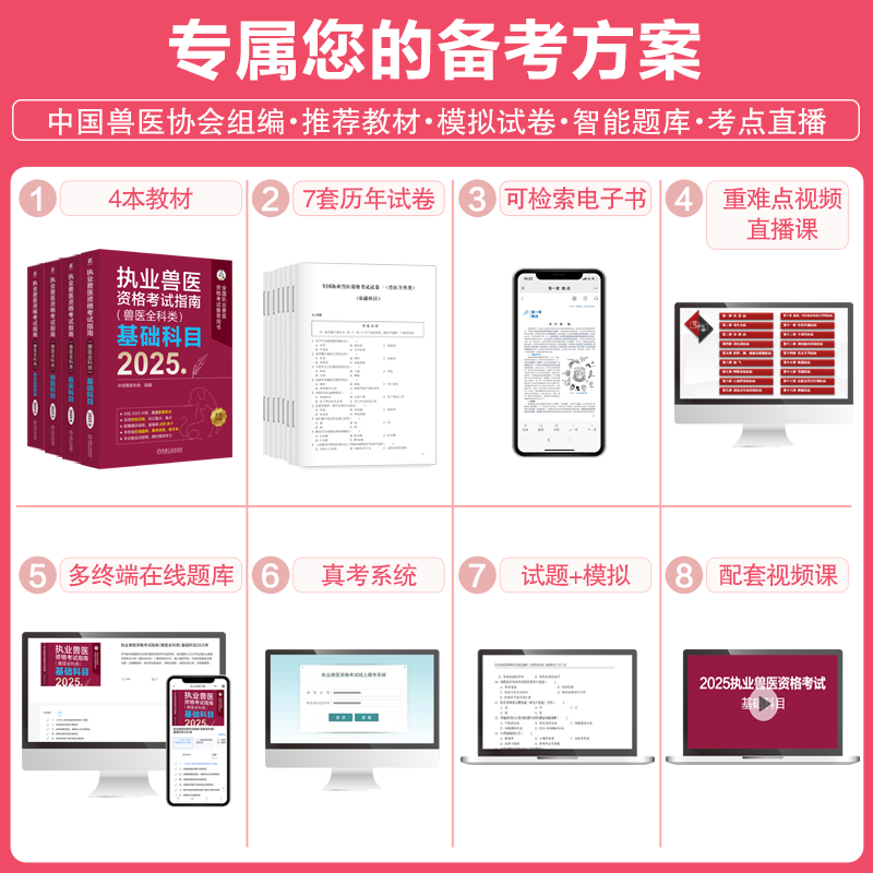 备考2026【中国兽医协会】2025年执业兽医师资格考试官方教材指南历年真题试卷兽医全科类职业兽医资料书畜牧兽医专业习题题库正版,淘宝优惠券,粉丝福利购,淘宝优惠卷