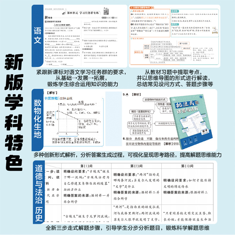 全套任选2024初中必刷题下册上册七年级八.九.年级数学语文英语物理政治历史地理生物会考七下人教北师资料试卷练习题册初一必刷题