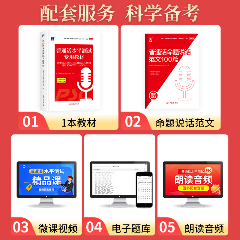 【新大纲版】2024年普通话测试水平专用教材 命题说话普通话二甲一乙二乙等级考试考级资料书训练与应试指导教程用书实施纲要练习 - 图1