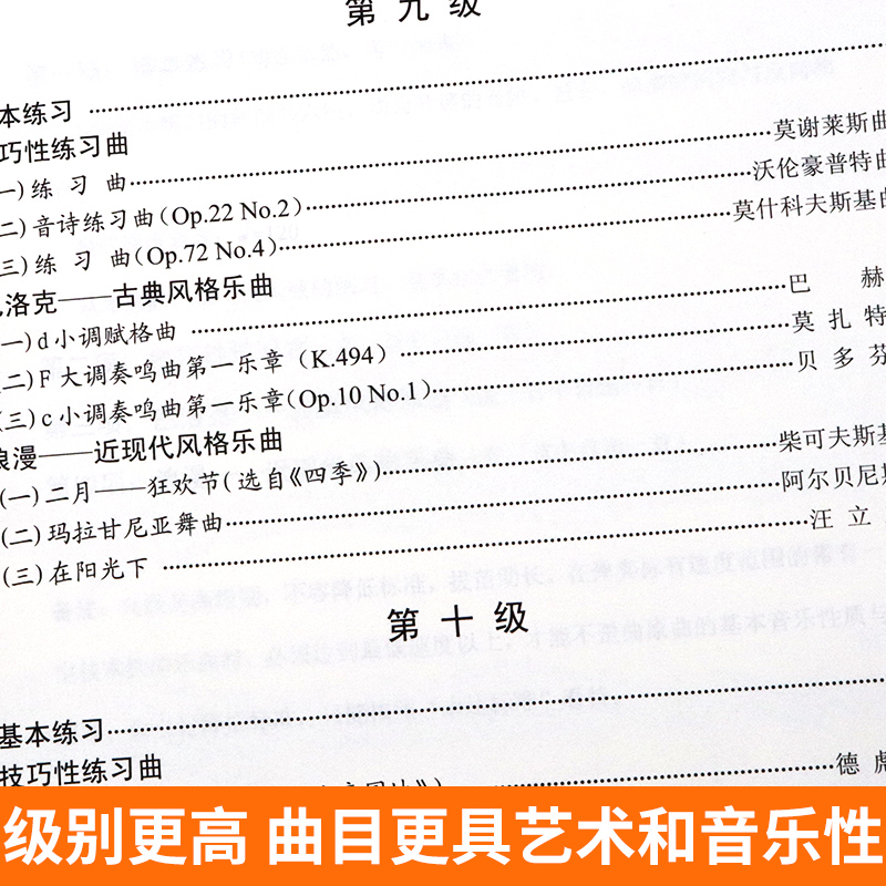 【官方正版】全国钢琴演奏考级教材作品集 新编第2版 第9-10级 九-十级 吴迎著人民音乐出版社 钢琴曲集曲谱考级教程书籍 钢琴考级 - 图1