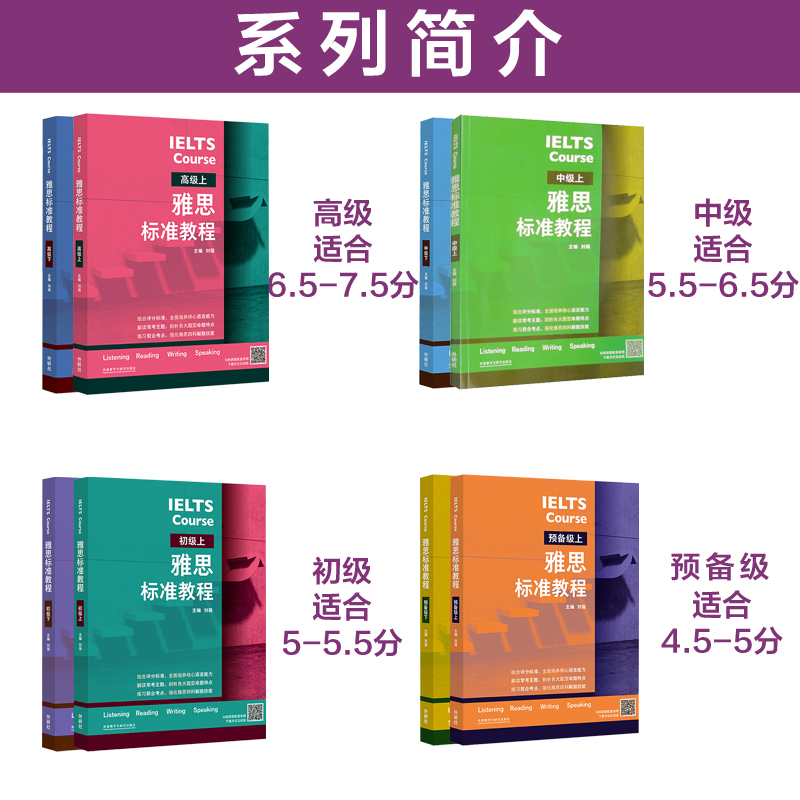 雅思标准教程 高级全套上下册高分专项训练刘薇剑桥IELTS教材考试写作阅读口语听力资料书籍冲刺九9分 搭配词汇单词书剑17真题剑雅 - 图0