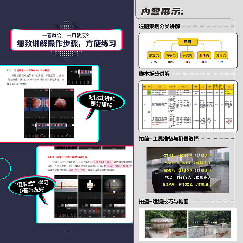2本 看视频学剪映+从零开始做Vlog 快速剪辑手机剪映视频剪辑教程教材书短视频剪辑制作剪影 达人从入门到精通抖音小红书B站视频