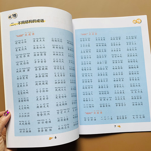 小学生成语练习本语文成语积累专项训练大全aabb/abab四字词语积累人教版1-6年级小学成语注音版四字词语归纳成语积累带拼音练习本 - 图0