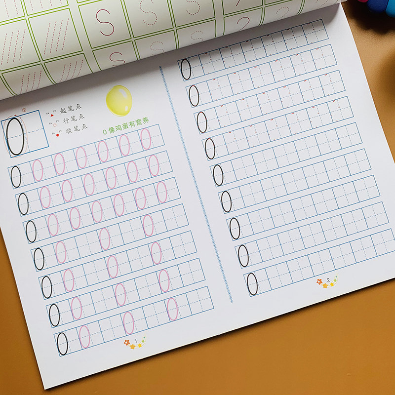 幼儿园0-100数字描红本学龄前儿童初学者学写数字字帖铅笔虚线临摹1到100数字全套幼小衔接数字描红练习册3-6岁铅笔虚线描写中大班_虎窝淘
