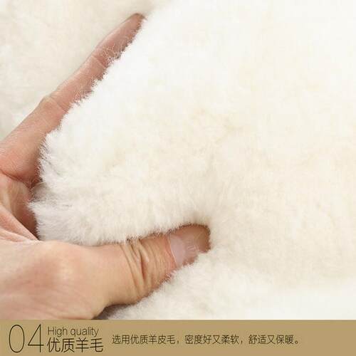 羊皮毛一体棉裤男士中老年人真皮羊毛裤子宽松加厚防寒裤外穿冬季 - 图0