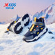 Xtep boys' shoes, plus velvet shoes, winter cotton shoes, leather shoes, children's medium and large children's high-top warm casual sports shoes