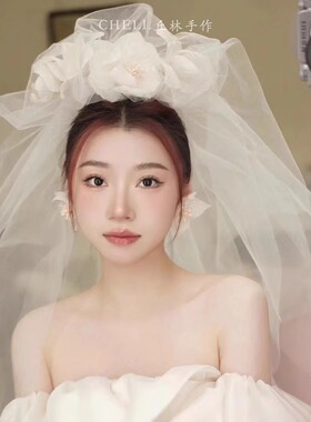 cheli丘林婚纱礼服跟妆发饰