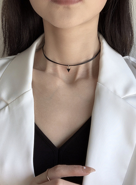 黑色choker锁骨链女项圈短款韩国