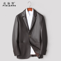 New Imported Deer Leather Leather Leather Clothing Men Suit Fall Business Casual Sashimi Gas Pissuit Jacket Jacket