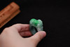 Glowing green fortune, longevity, gourd and brave ring, jade, free shipping