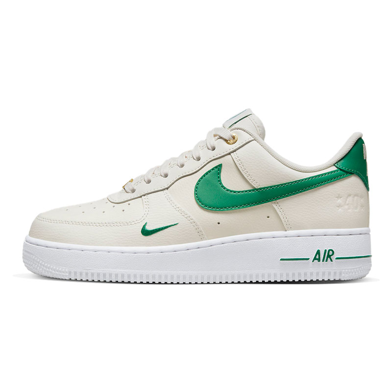 Nike耐克Air Force空军一号AF1米白绿40周年女低帮板鞋DQ7582-101