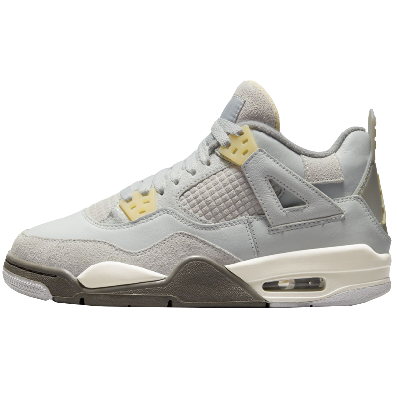 Air Jordan 4乔AJ4白灰兔子男女减震中帮篮球鞋DV3742-DV2262-021