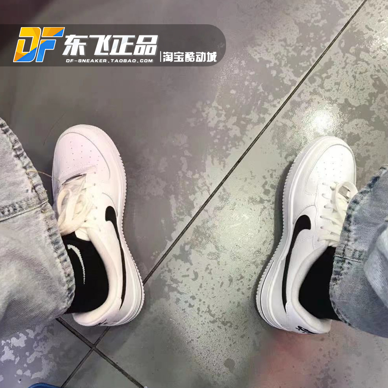 Nike Air Force1空军一号AF1男女白黑钩权志龙低帮板鞋CJ0952-100-图2