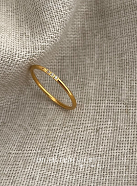 女钛钢轻奢细款戒指钛钢