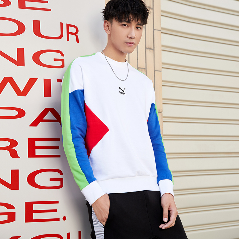 PUMA Puma official website flagship men's clothing 2020 Li Xiantong sportswear casual knitted round neck sweater 597328