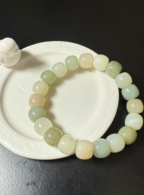 H65和田玉手链手串直切10mm大颗气质甜糖系清雅淡雅孤品天然证书