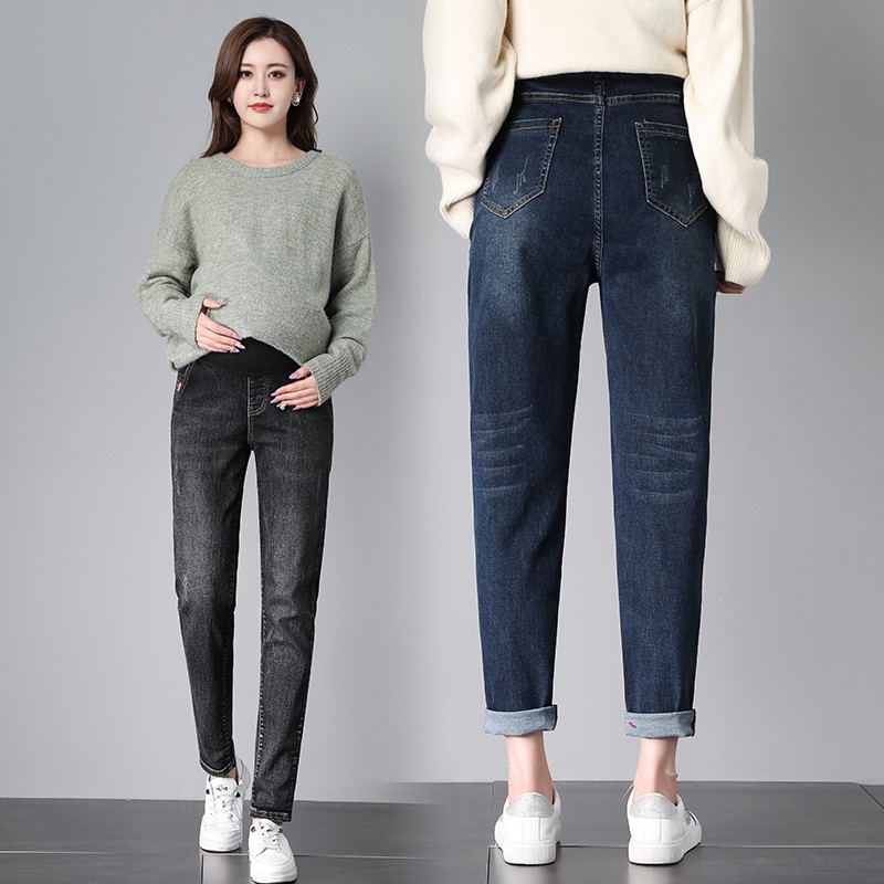 孕妇春秋弹力韩版宽松九分孕妇裤子 十月坊孕妇打底裤