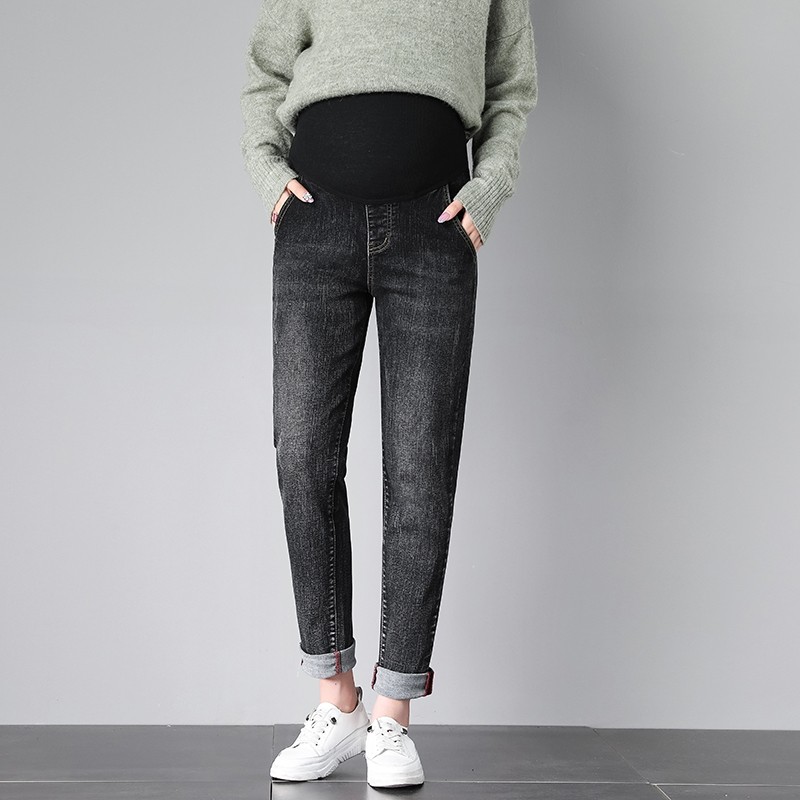 孕妇春秋弹力韩版宽松九分孕妇裤子 十月坊孕妇打底裤