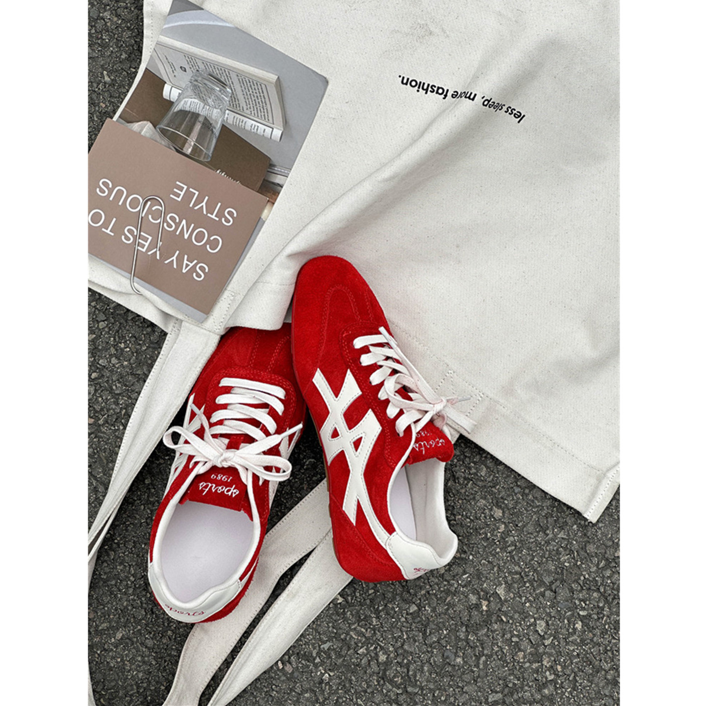 26年新品复古红色德训鞋女内增高韩版拼色交叉绑带百搭休闲运动鞋,淘宝优惠券,粉丝福利购,淘宝优惠卷