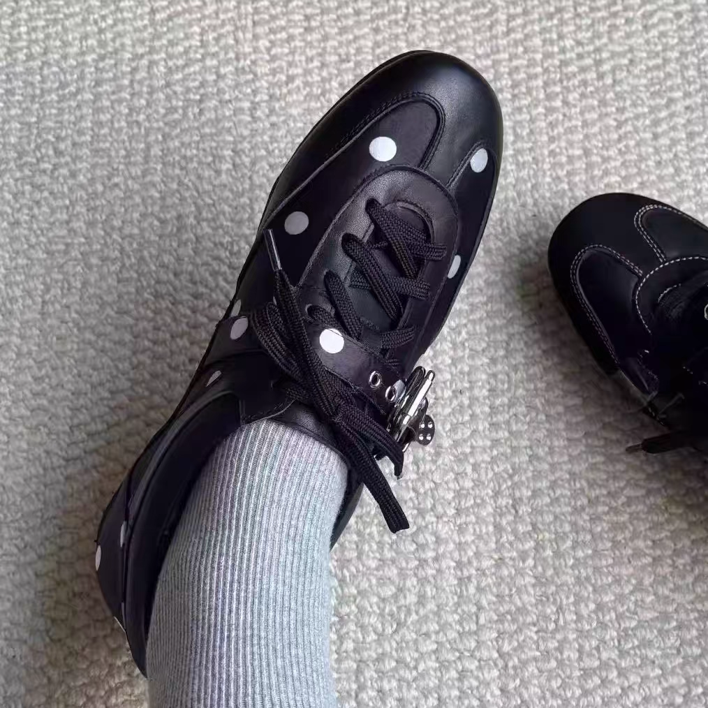 26年新品波点拼色复古德训鞋女春季新款百搭休闲平底运动轻便单鞋,淘宝优惠券,粉丝福利购,淘宝优惠卷