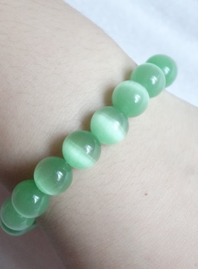 原创新款天然猫眼石旺家招财手镯