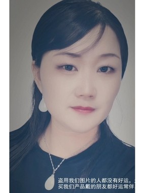 新款贵妃吊坠公主风水滴心形吊坠白色淡绿深绿水滴925银链男女款