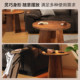 Medieval style round small apartment living room coffee table