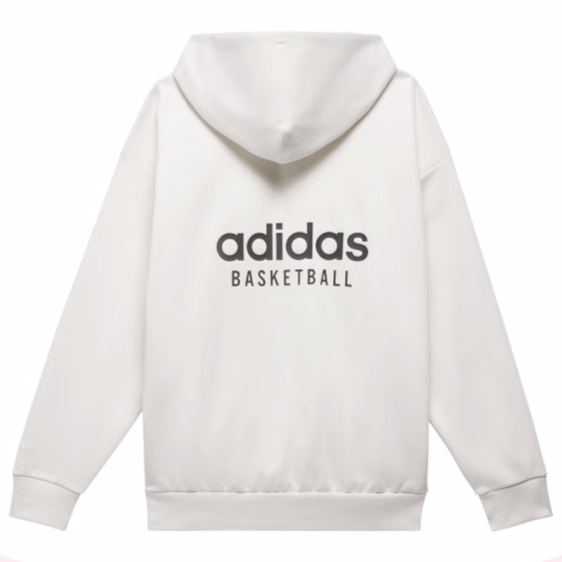 Adidas三叶草男女卫衣BASKETBALL潮流宽松连帽运动套头衫IA3439-图3